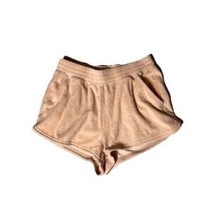AERIE WOMENS SHORTS SMILEY FACE COLOR BEIGE‎ SIZE SMALL